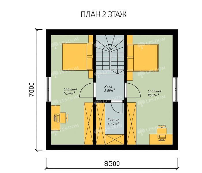 КАРКАСНЫЙ ДОМ АФИНА планировка 2