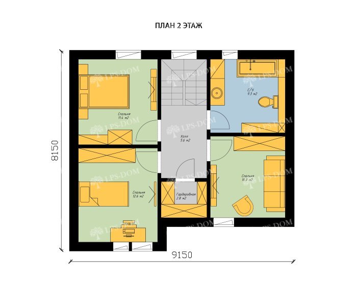 КАРКАСНЫЙ ДОМ БАВАРИЯ планировка 2