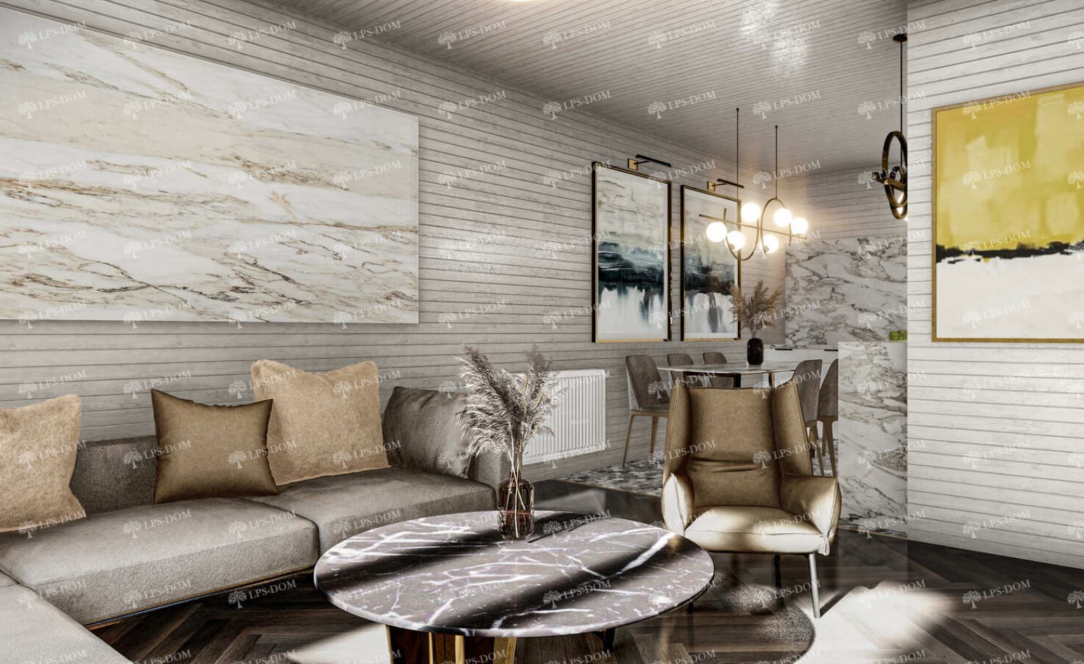 КАРКАСНЫЙ ДОМ ОУЛУ фото интерьера 14