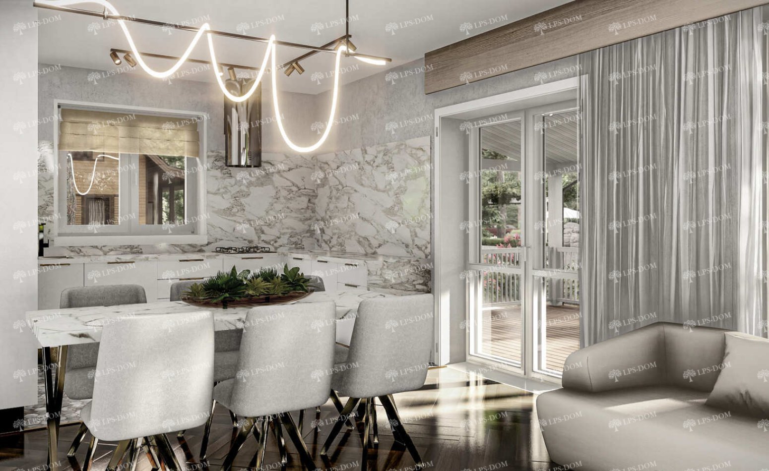 КАРКАСНЫЙ ДОМ БИРКА фото интерьера 10