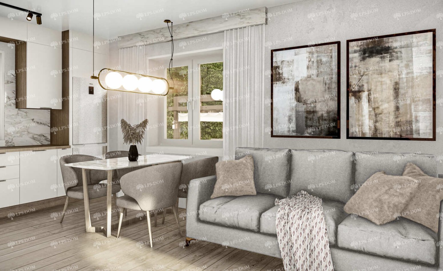 КАРКАСНЫЙ ДОМ ПУАТЬЕ фото интерьера 3