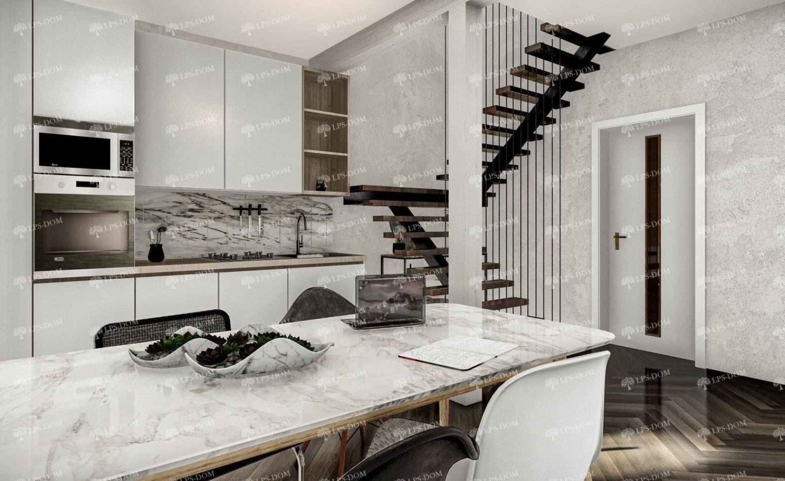 КАРКАСНЫЙ ДОМ ЛАМАНТЕН фото интерьера 3