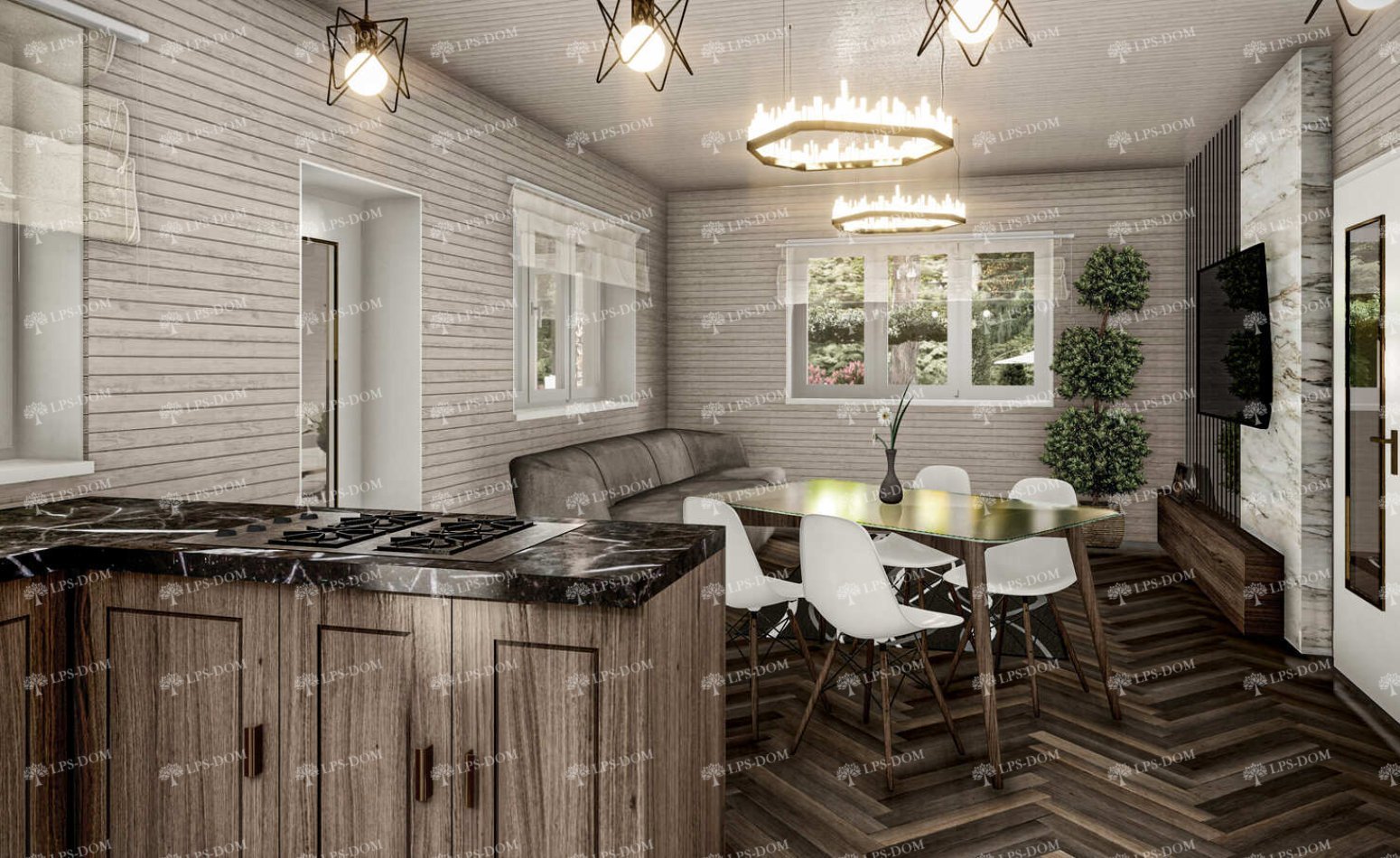 КАРКАСНЫЙ ДОМ ЖЕНВИЛЬЕ фото интерьера 7