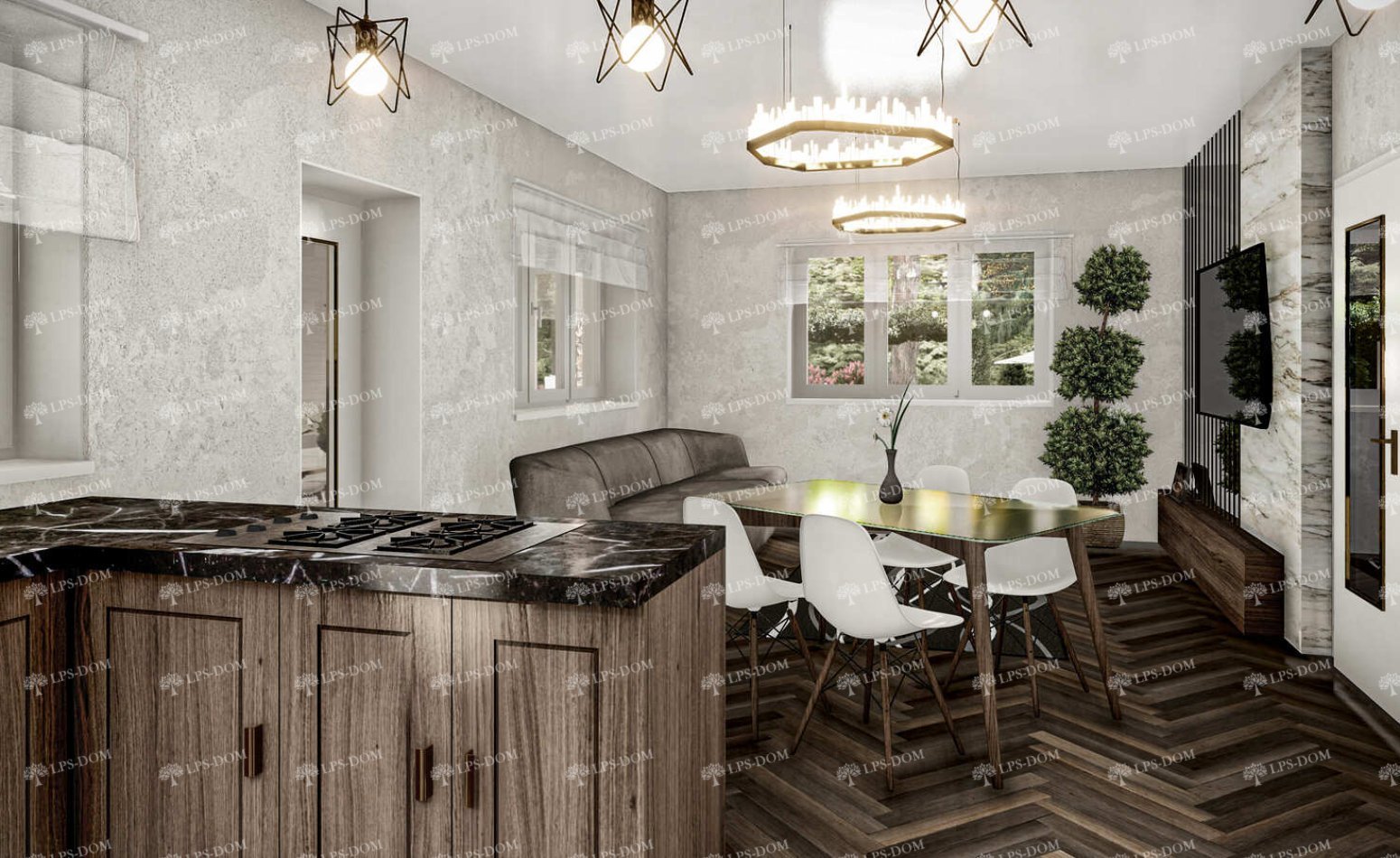 КАРКАСНЫЙ ДОМ ЖЕНВИЛЬЕ фото интерьера 3