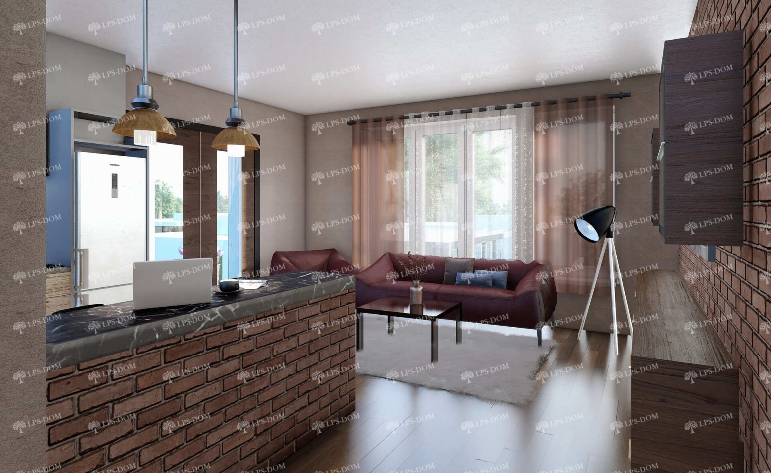 КАРКАСНЫЙ ДОМ ЛУГАНО фото интерьера 3