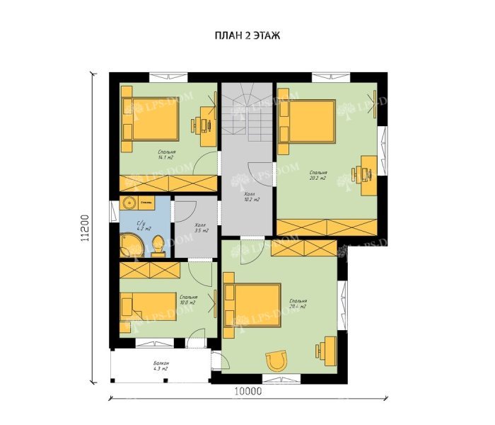 КАРКАСНЫЙ ДОМ КИРКИНЕС планировка 2