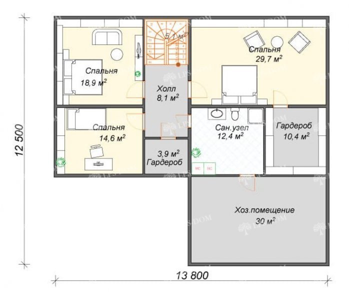 КАРКАСНЫЙ ДОМ ЛИХТЕНВАЛЬД планировка 2