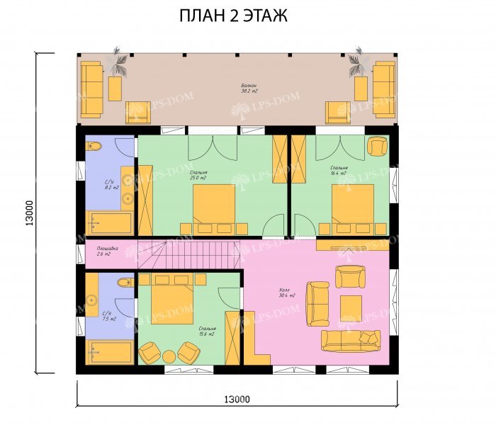 КАРКАСНЫЙ ДОМ АВИЛА планировка 2