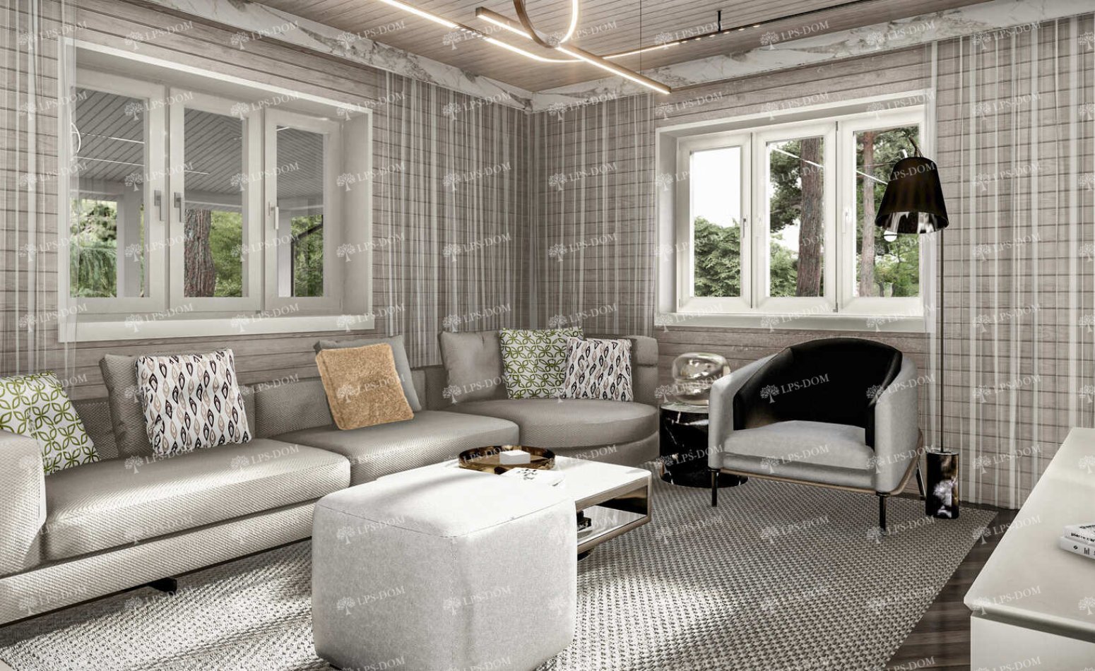 КАРКАСНЫЙ ДОМ КИРКИНЕС фото интерьера 7