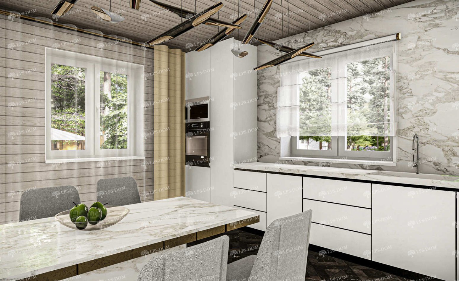 КАРКАСНЫЙ ДОМ АТЛОН фото интерьера 9