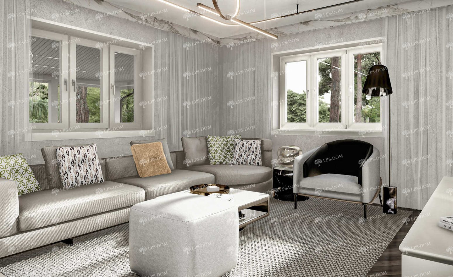 КАРКАСНЫЙ ДОМ КИРКИНЕС фото интерьера 13