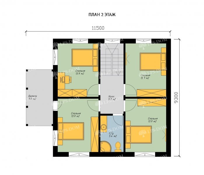 КАРКАСНЫЙ ДОМ САН РАФАЭЛЬ планировка 2