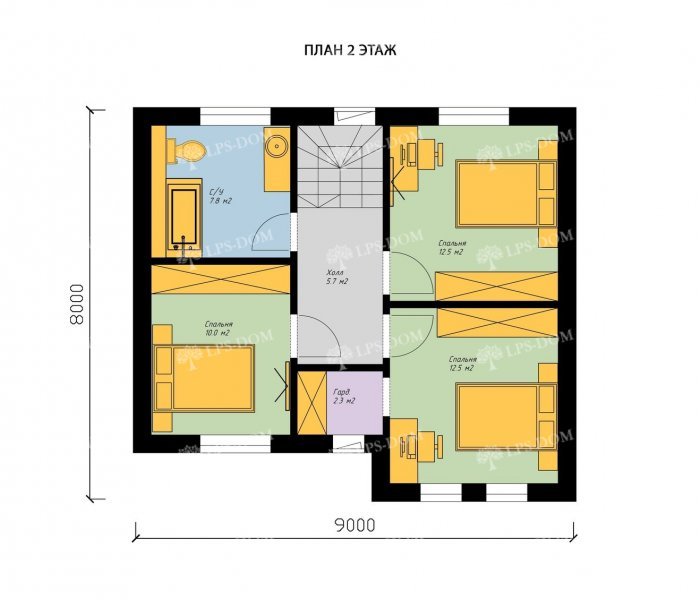 КАРКАСНЫЙ ДОМ АЛЬПИЙСКИЙ планировка 2