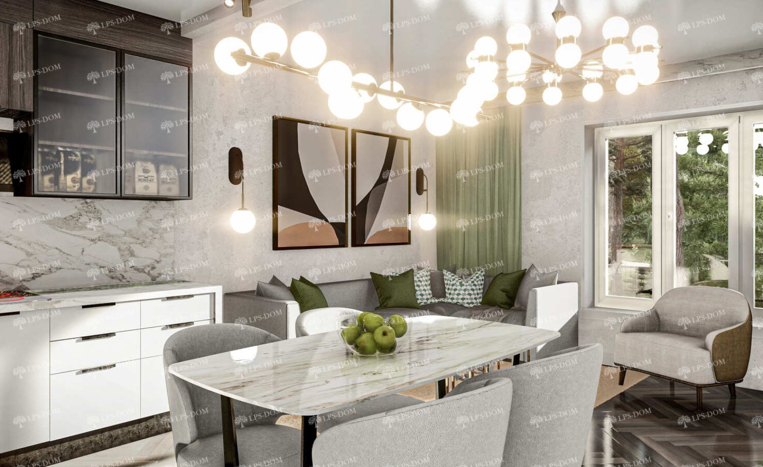 КАРКАСНЫЙ ДОМ ИМПЕРИЯ фото интерьера 16