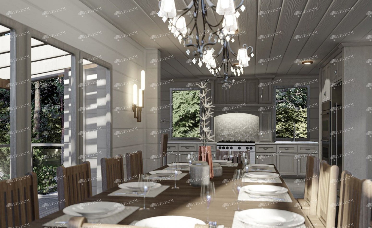 ДОМ ИЗ КЛЕЕНОГО БРУСА БРАНДЕНБУРГ фото интерьера 6