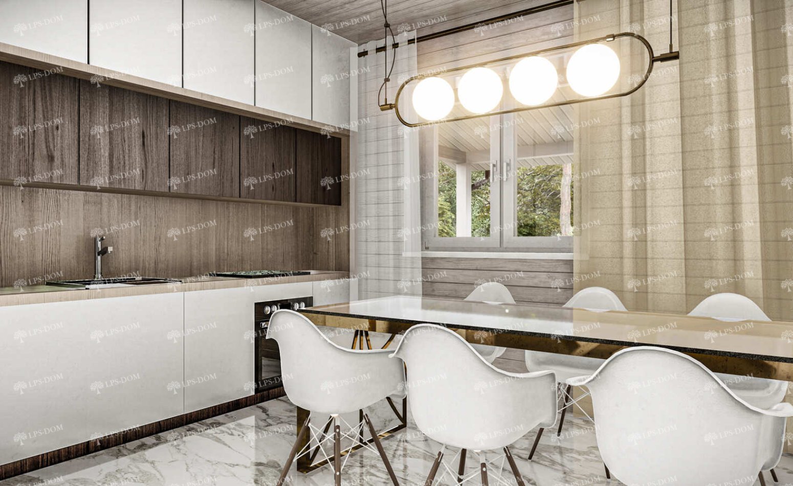 КАРКАСНЫЙ ДОМ ПРОВАНС фото интерьера 7