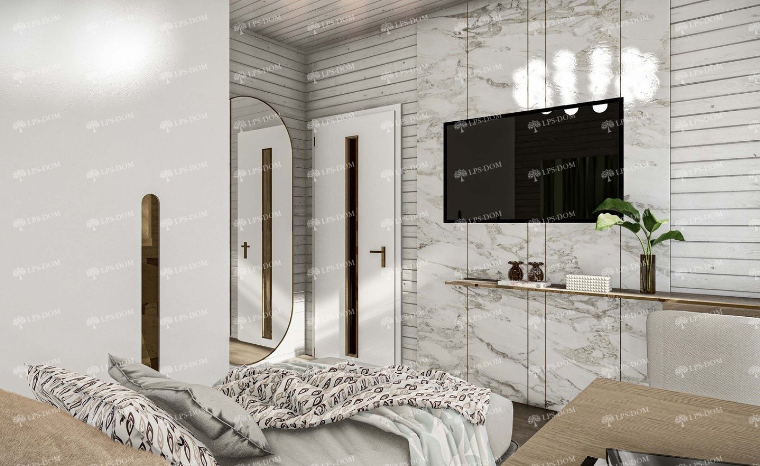 КАРКАСНЫЙ ДОМ ЭРКЕЛИН фото интерьера 14