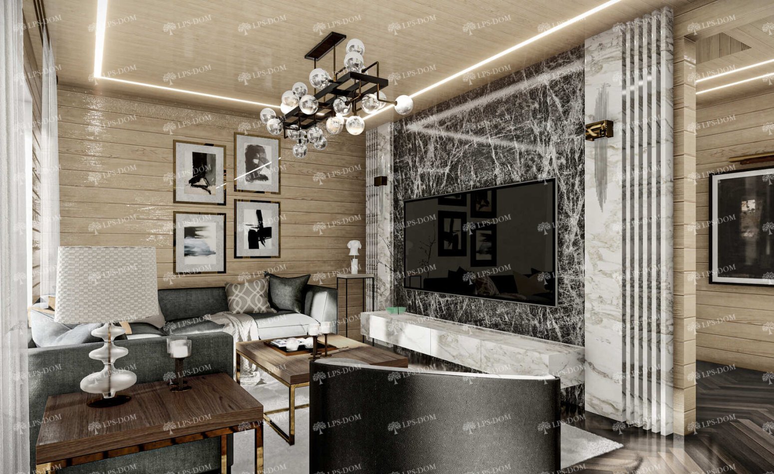 КАРКАСНЫЙ ДОМ БЕРЛИНГТОН фото интерьера 13