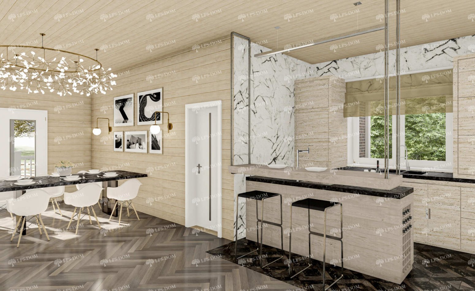 КАРКАСНЫЙ ДОМ ГАП фото интерьера 14