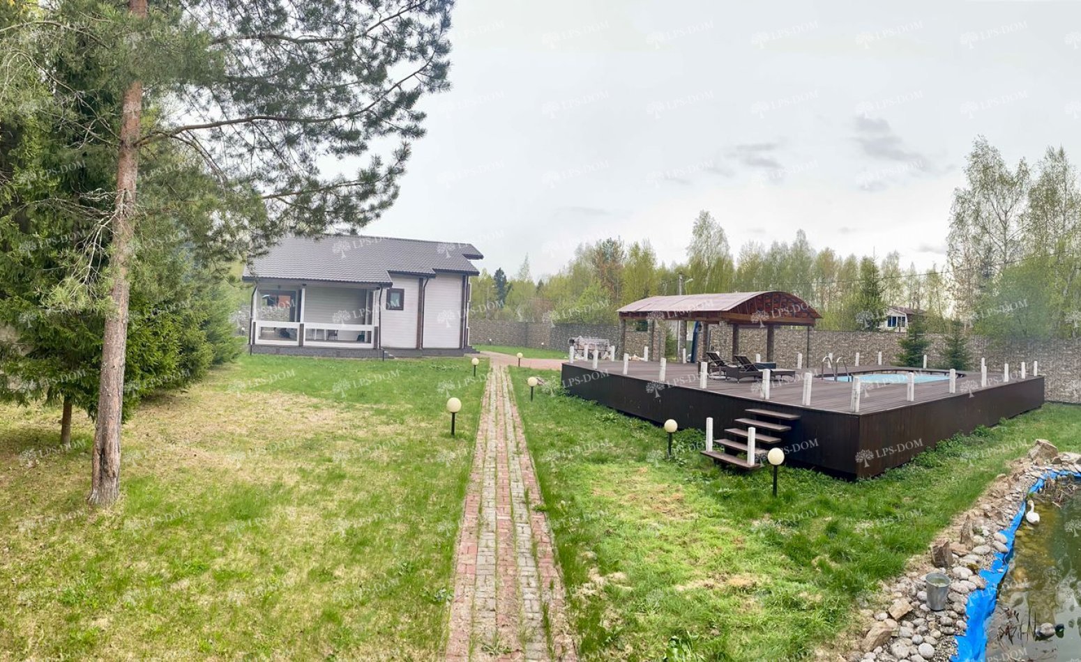 ДОМ ИЗ КЛЕЕНОГО БРУСА С УЧАСТКОМ У ЛЕСА С БАССЕЙНОМ фото 3