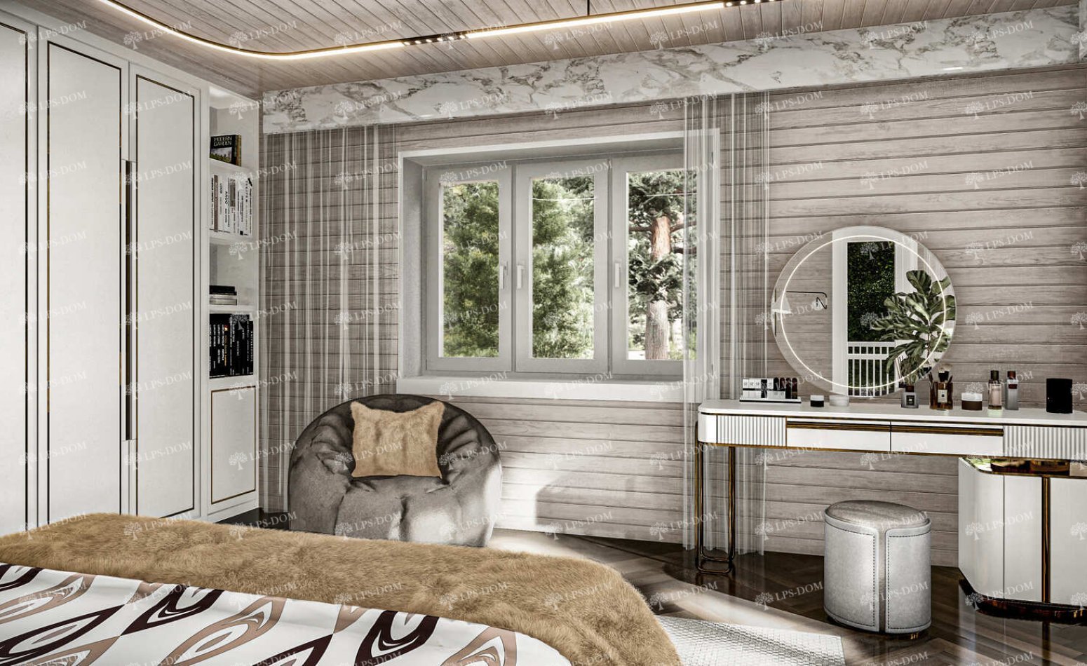 КАРКАСНЫЙ ДОМ КИРКИНЕС фото интерьера 9