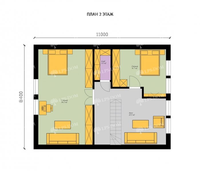 КАРКАСНЫЙ ДОМ БЕРЛИНГТОН планировка 2