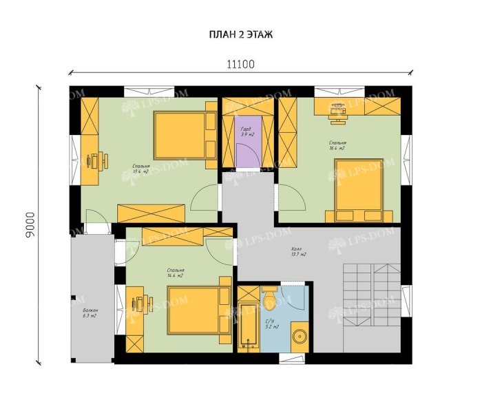 КАРКАСНЫЙ ДОМ АЛЬМАГРО планировка 2