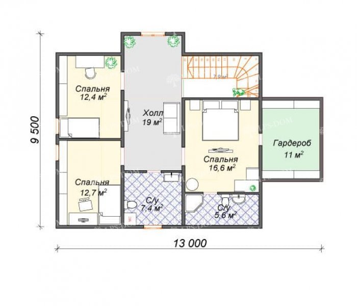 КАРКАСНЫЙ ДОМ ГИБРАЛТАР планировка 2