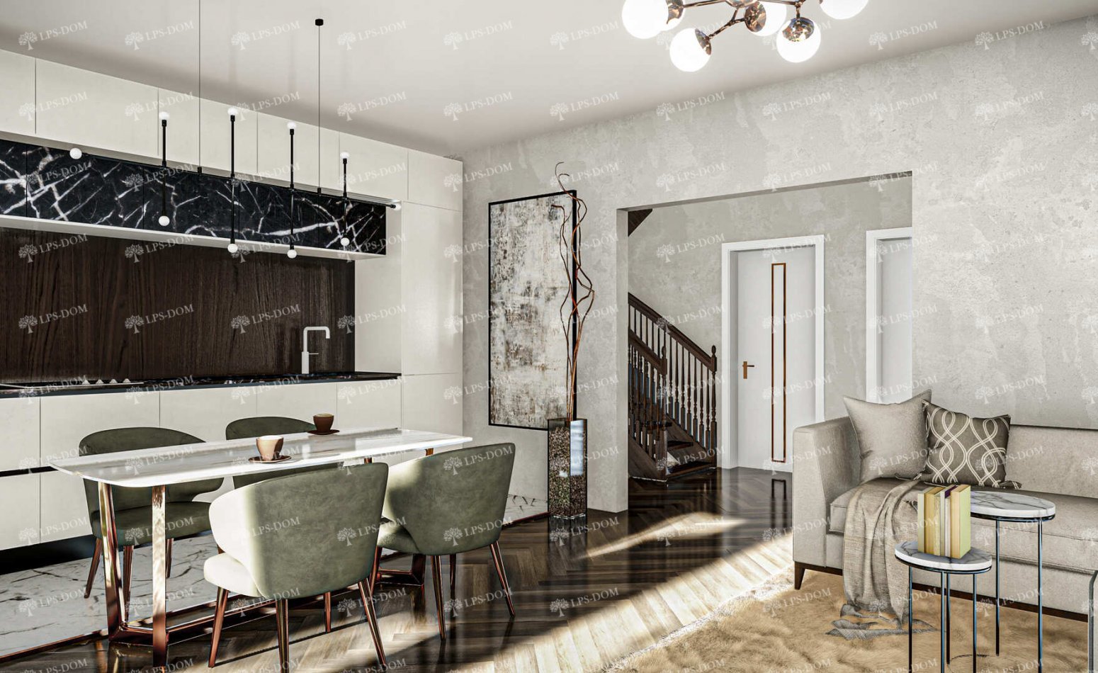 КАРКАСНЫЙ ДОМ ЖЕНЕВА фото интерьера 7