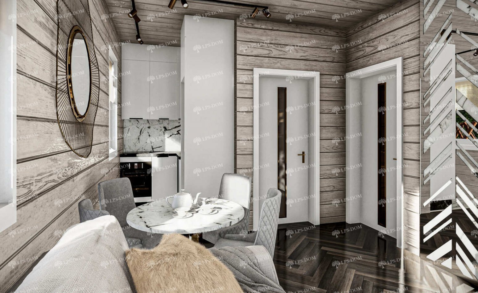 КАРКАСНЫЙ ДОМ ГРИМСТАД фото интерьера 5