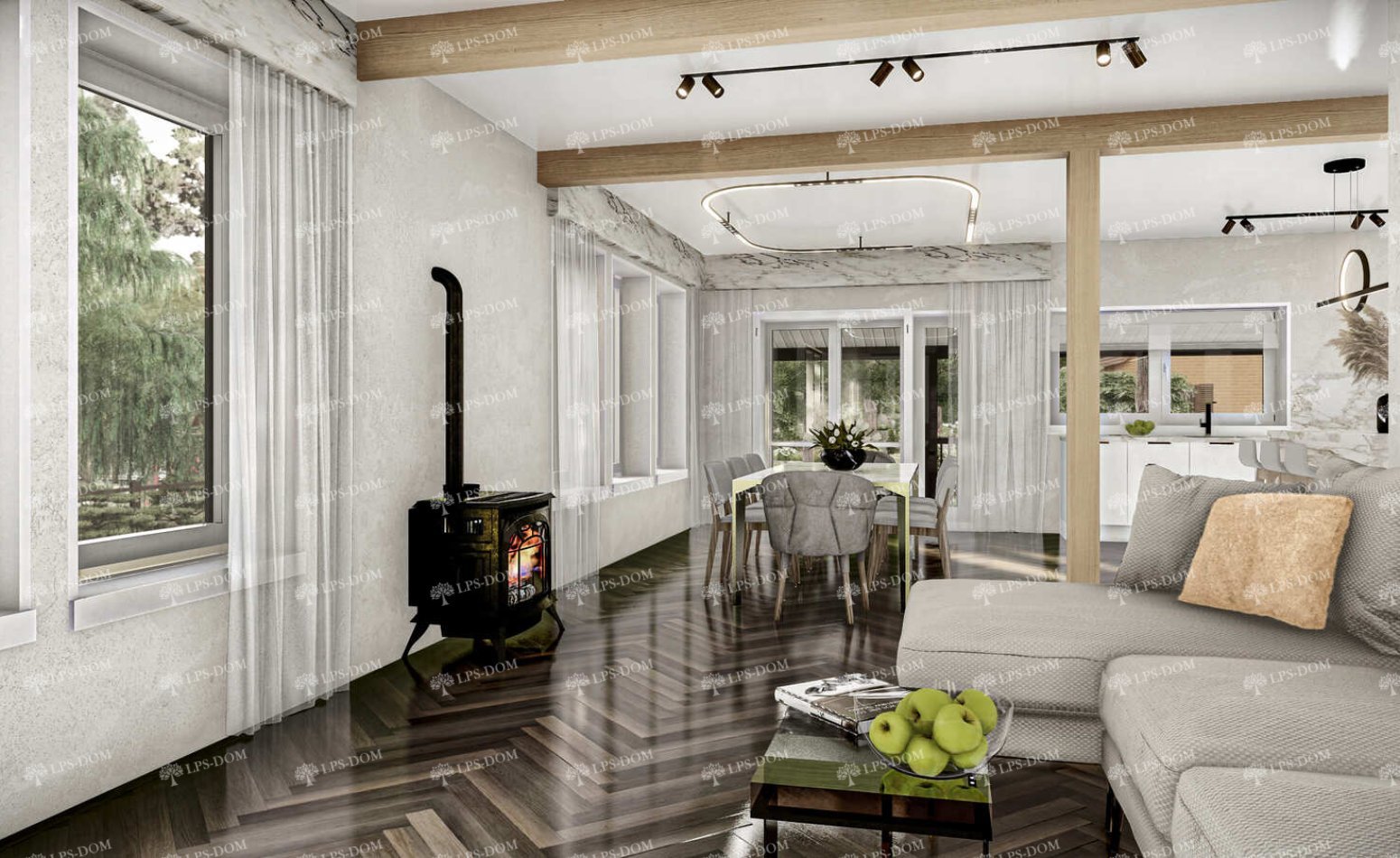 КАРКАСНЫЙ ДОМ АНДРИЯ фото интерьера 3