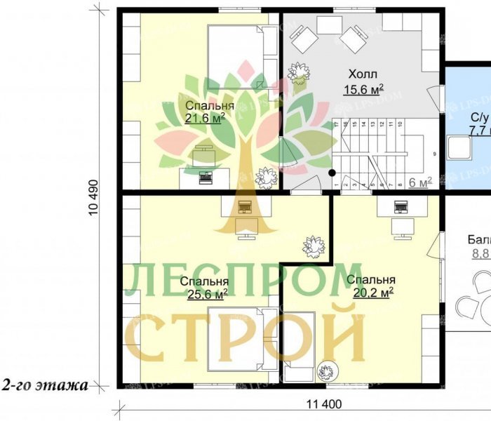 КАРКАСНЫЙ ДОМ МОДЕРН планировка 2