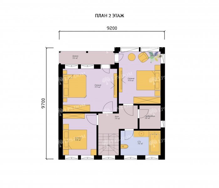 КАРКАСНЫЙ ДОМ ОСЛО планировка 2