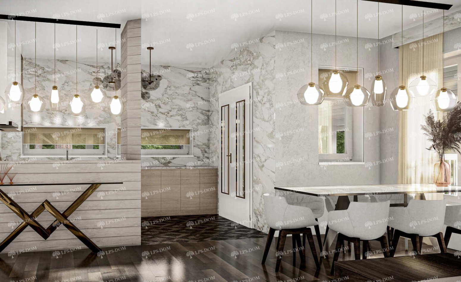 КАРКАСНЫЙ ДОМ НАМСУС фото интерьера 7