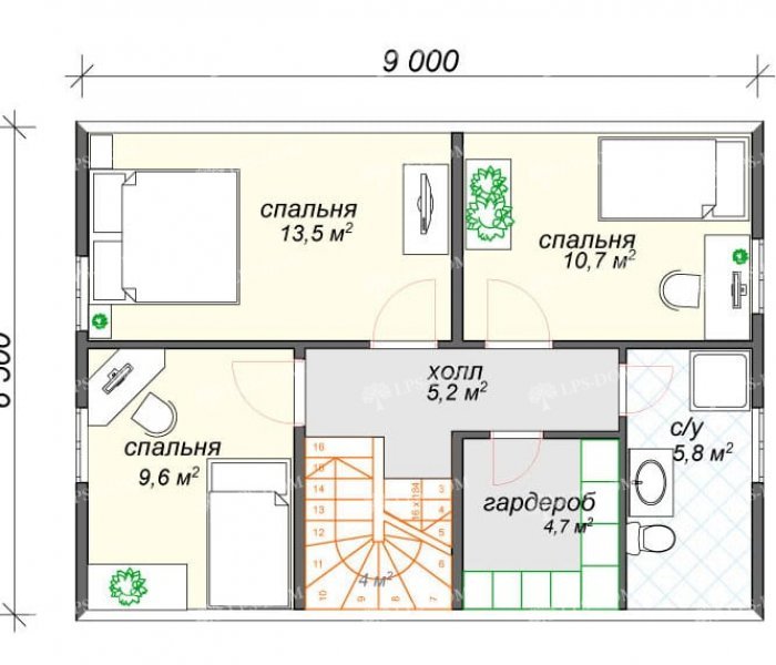 КАРКАСНЫЙ ДОМ ФЕЛИКС планировка 2
