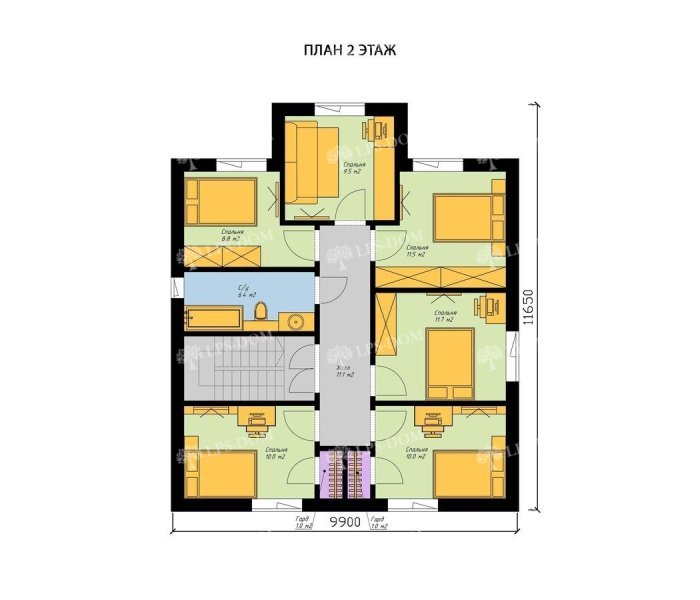 КАРКАСНЫЙ ДОМ КАРСАН планировка 2
