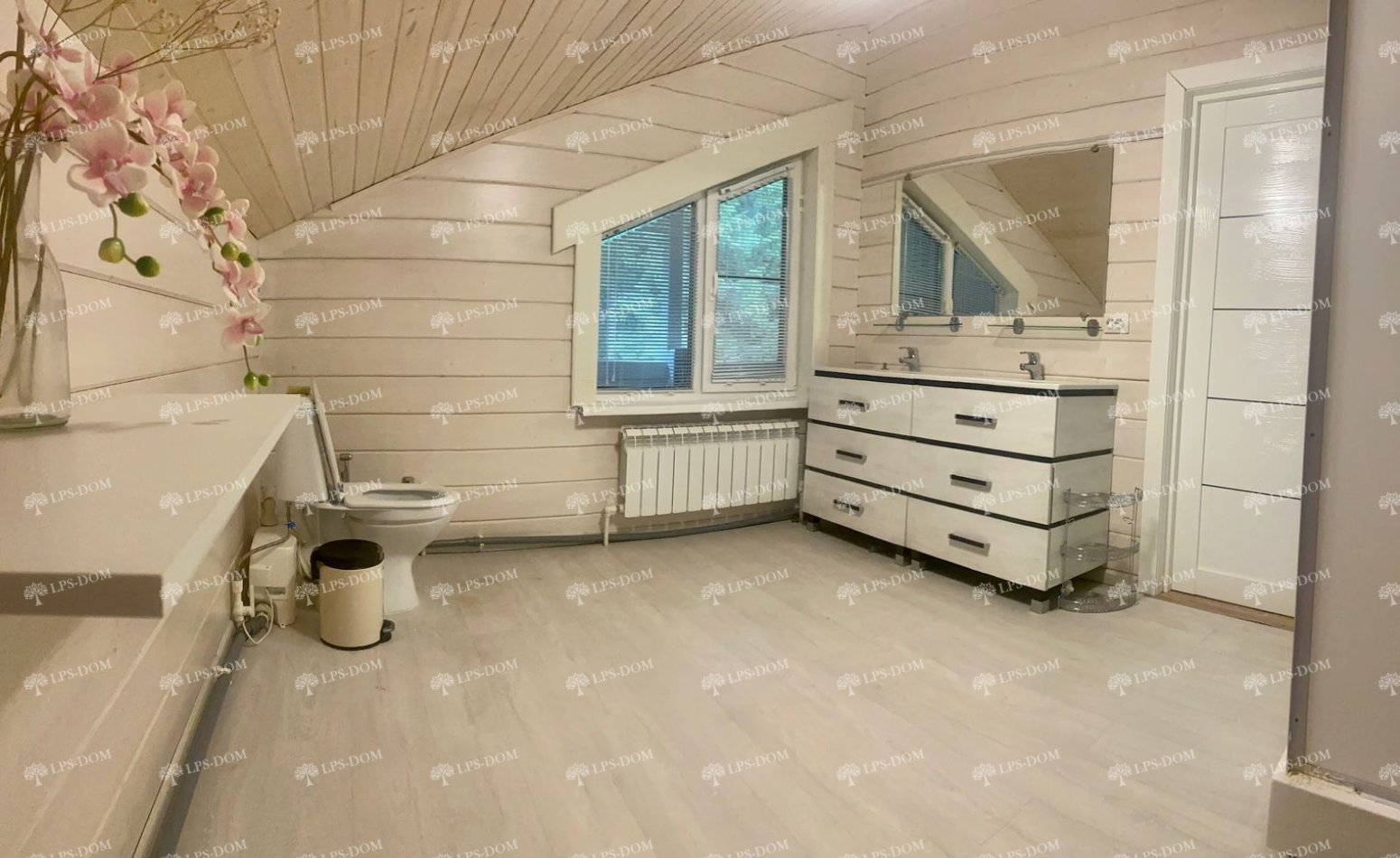 ДОМ ИЗ КЛЕЕНОГО БРУСА С УЧАСТКОМ У ЛЕСА С БАССЕЙНОМ фото интерьера 12