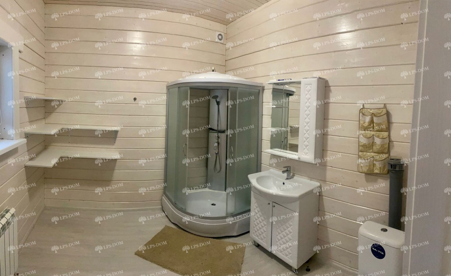 ДОМ ИЗ КЛЕЕНОГО БРУСА С УЧАСТКОМ У ЛЕСА С БАССЕЙНОМ фото интерьера 17