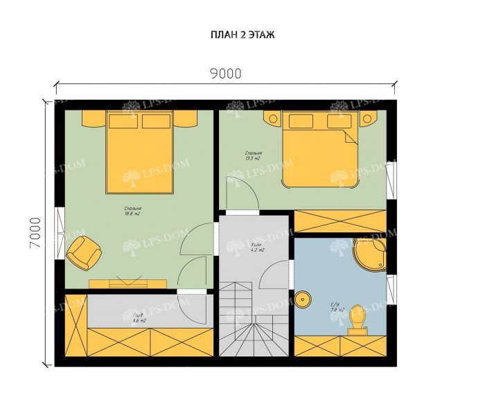 КАРКАСНЫЙ ДОМ АЛЬТА планировка 2