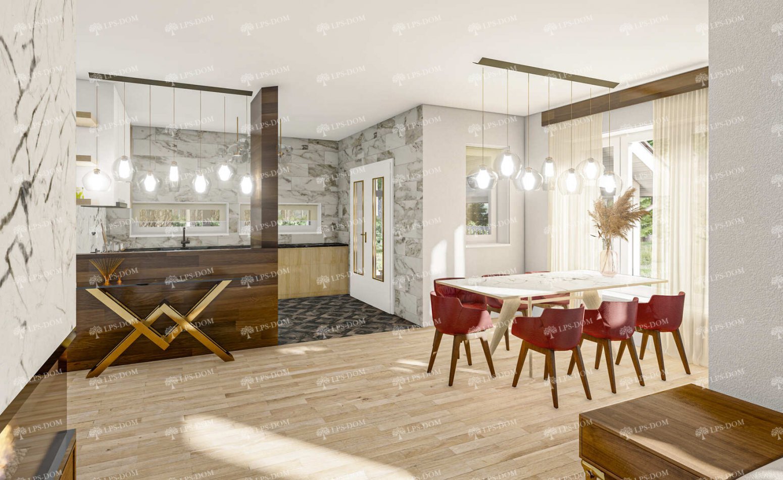 КАРКАСНЫЙ ДОМ НАМСУС фото интерьера 16