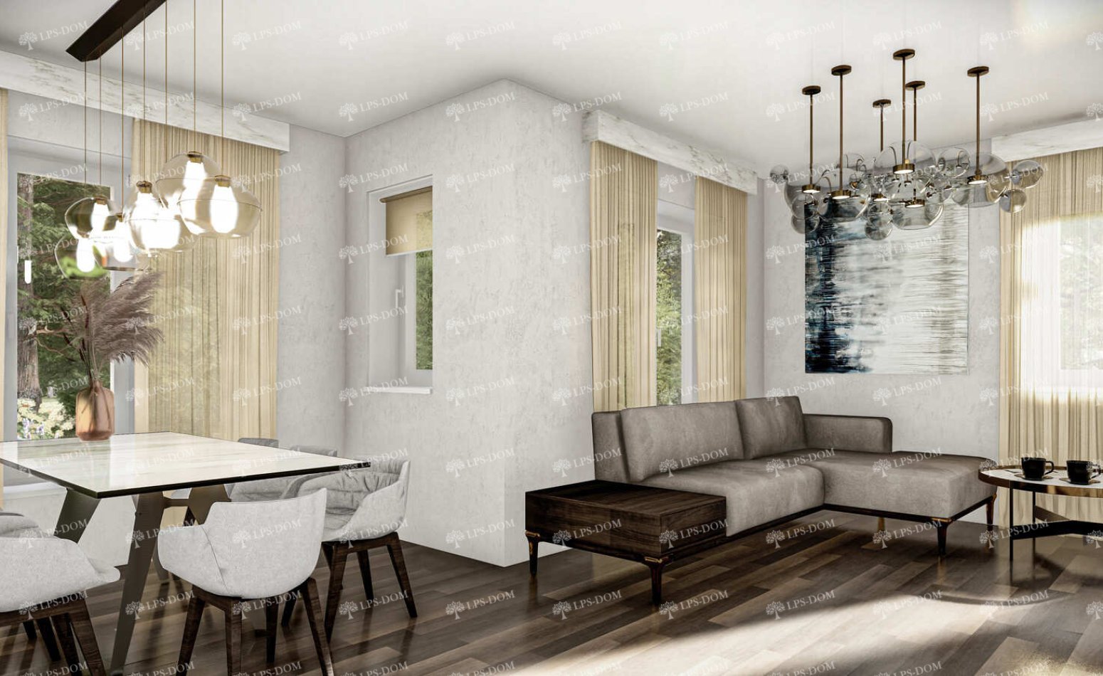 КАРКАСНЫЙ ДОМ НАМСУС фото интерьера 9