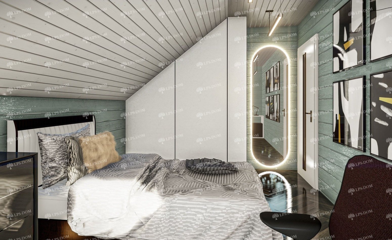 КАРКАСНЫЙ ДОМ ФОДЖА фото интерьера 7