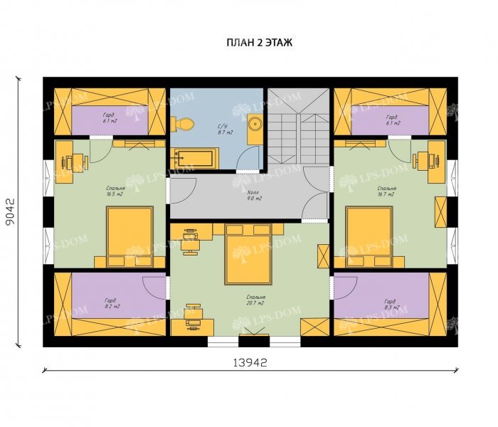 КАРКАСНЫЙ ДОМ АРЕЦЦО планировка 2