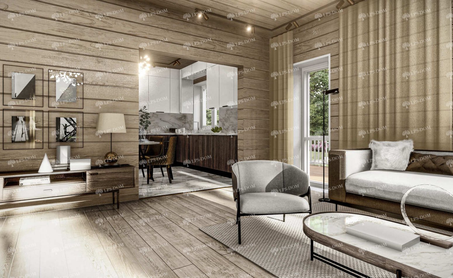 КАРКАСНЫЙ ДОМ КУБА фото интерьера 16