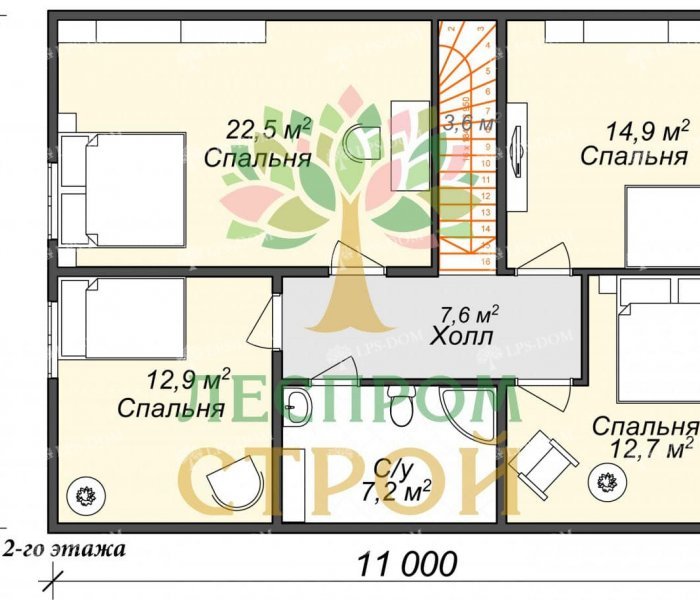КАРКАСНЫЙ ДОМ КОРРИДА планировка 2