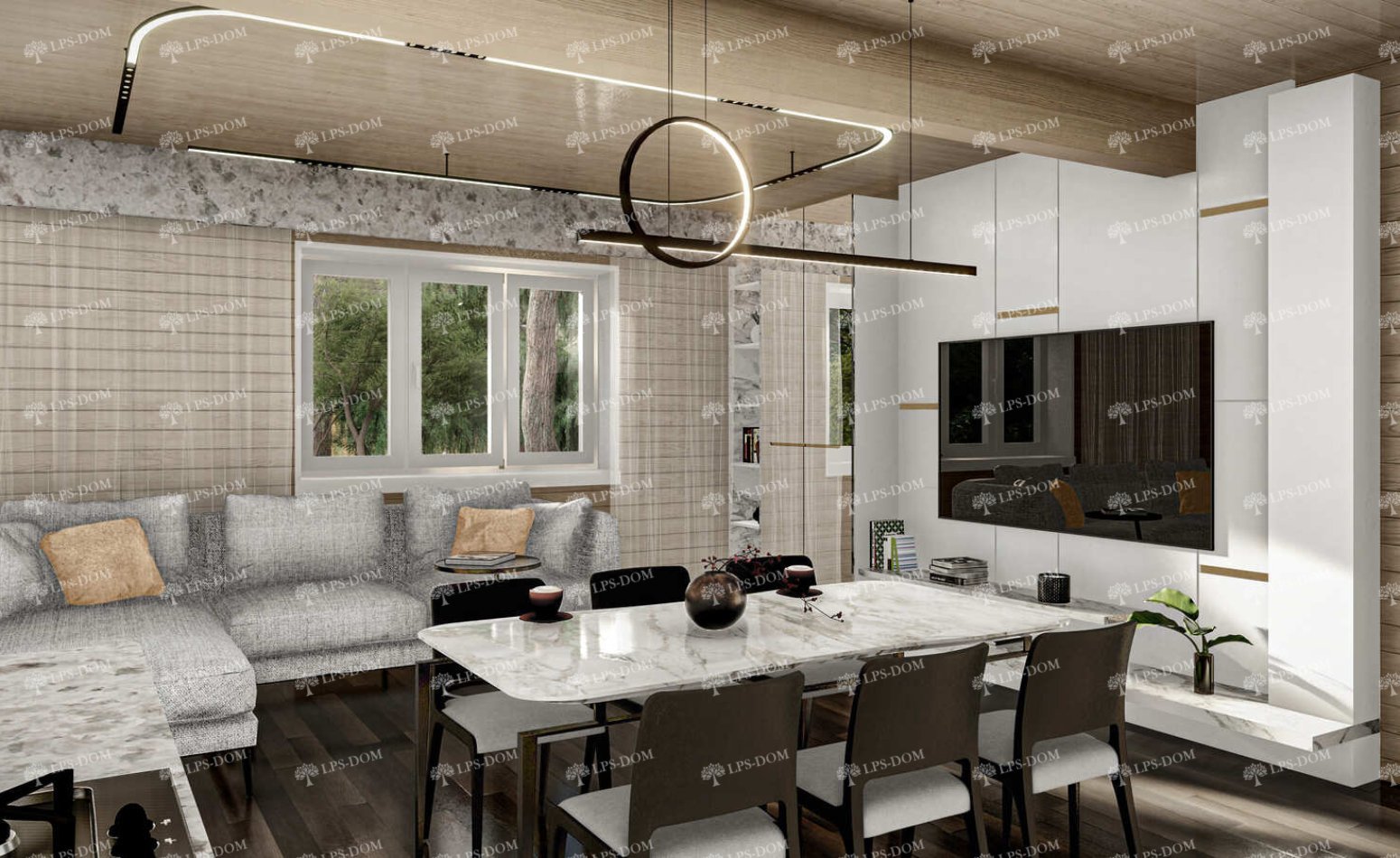 КАРКАСНЫЙ ДОМ ВИЧЕНЗА фото интерьера 3