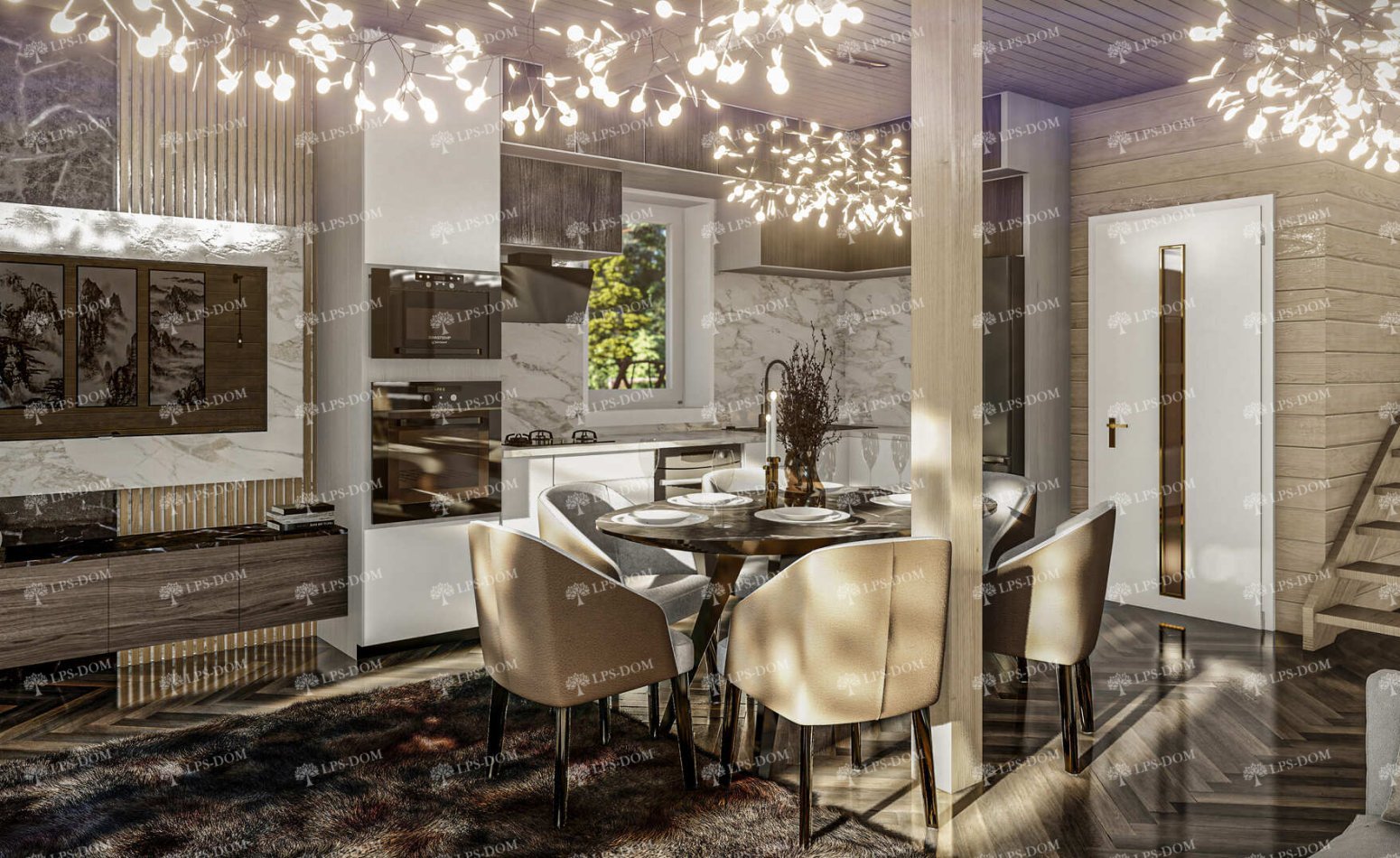 КАРКАСНЫЙ ДОМ ФОДЖА фото интерьера 13