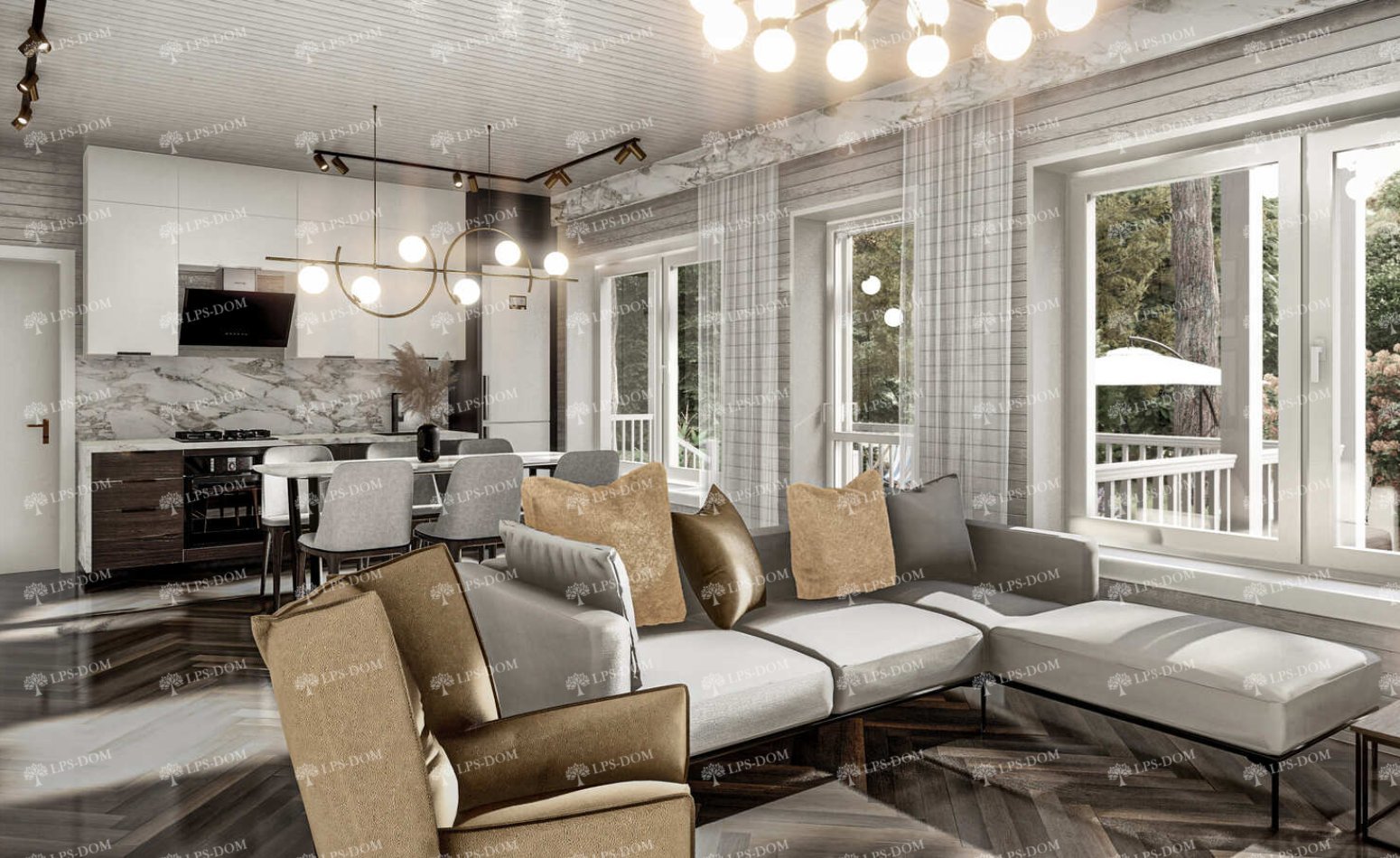 КАРКАСНЫЙ ДОМ РАГУЗА фото интерьера 22