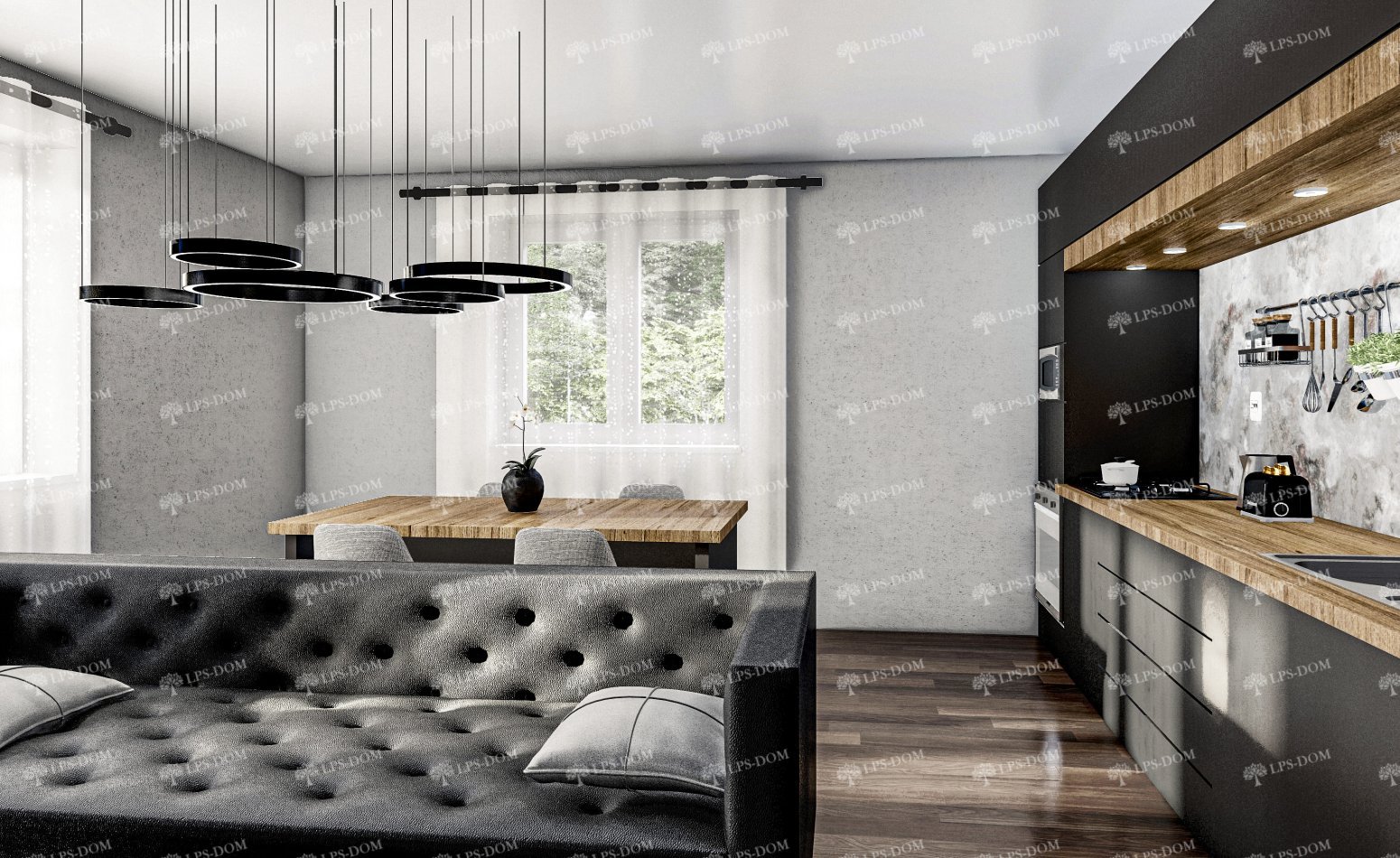 КАРКАСНЫЙ ДОМ ЯСНАЯ ПОЛЯНА фото интерьера 3