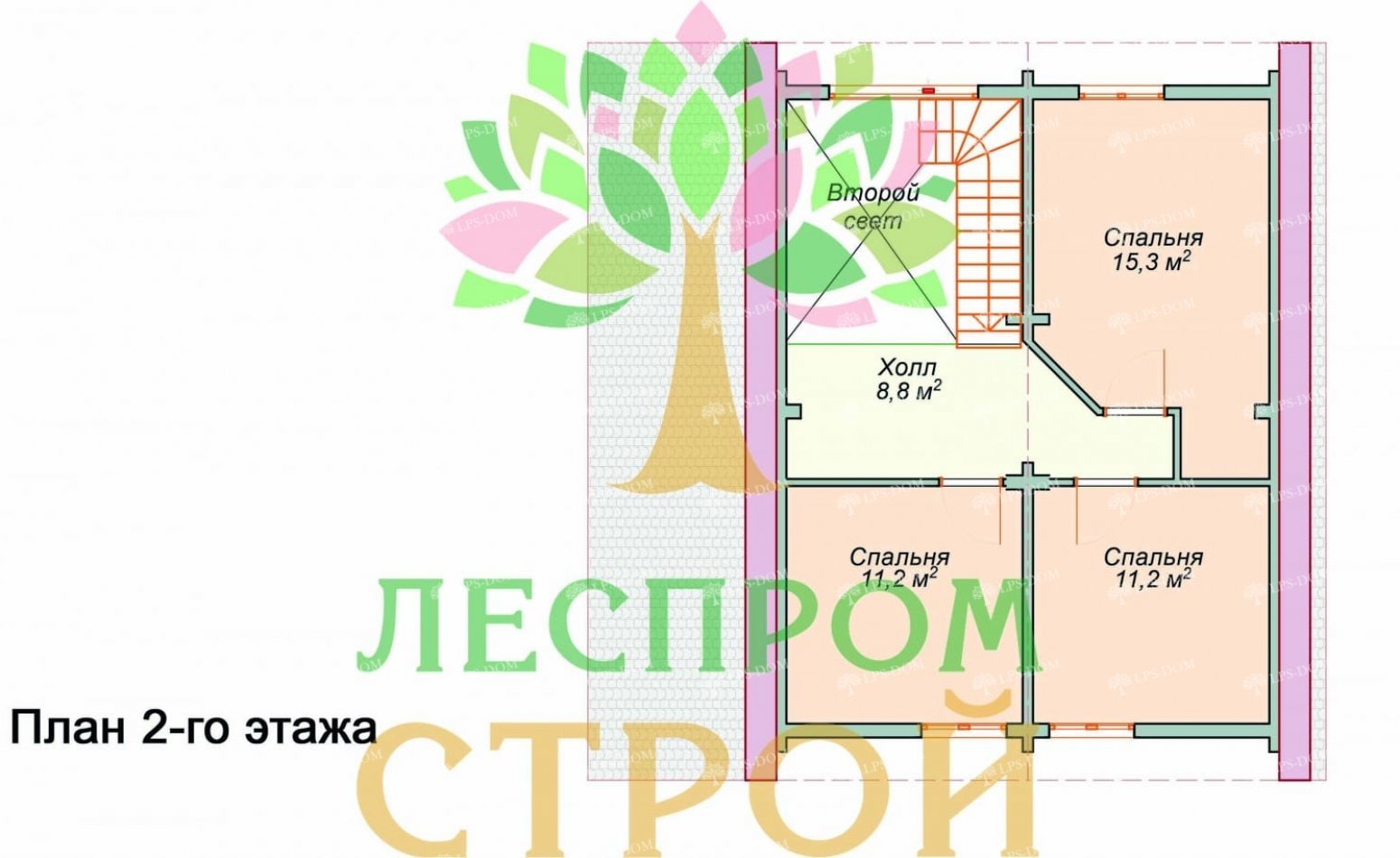 ПРОЕКТ ДОМА ИЗ ПРОФИЛИРОВАННОГО БРУСА ОБЛАЧНЫЙ - Проект деревянного дома |  LPS-DOM